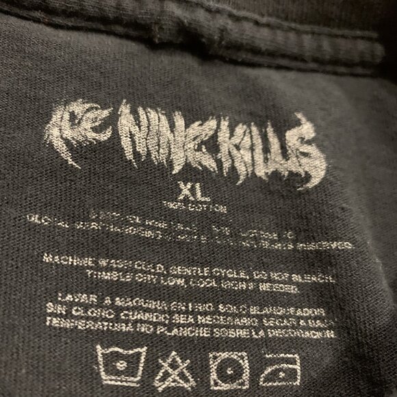 Ice Nine Kills INK Snake Skulls Fire & Thorns Black T-Shirt Men's XL Metal Band - Picture 3 of 6